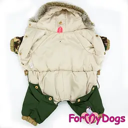 Зимовий комбінезон для собак "Камуфляж" зелений 10 For My Dogs zoo0006255 - мініатюра 2