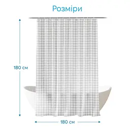 Штора для ванної кімнати Even з кільцями 180x180 Peva - мініатюра 2