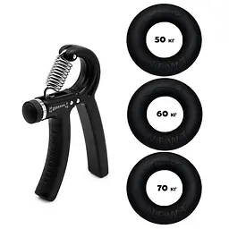 Набір кистьових еспандерів кільце+еспандер ножиці Power Grip Set3 NE-1589-60