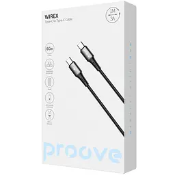 Кабель Proove WireX Type-C to Type-C 60W (1m) black - мініатюра 2
