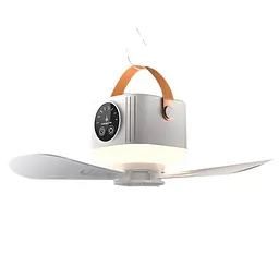 Портативний вентилятор D01 with LED and remote control 7200mAh White