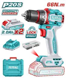 Шурупокрут TOTAL TDLI20668 20В Li-Ion