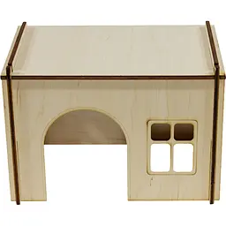 Будинок для гризунів Lucky Pet №104 бежевий 17x11x12 см - мініатюра 2