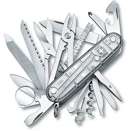 Ніж Victorinox Swisschamp 91мм 31функ срібл.прозор