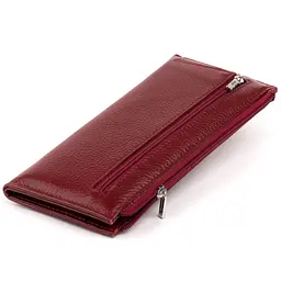 Горизонтальний тонкий гаманець зі шкіри жіночий ST Leather 19326 бордовий - мініатюра 6