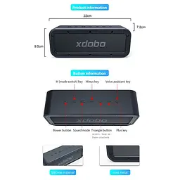 Портативна акустика Xdobo Wake 1983 2 x 20 W бездротова - мініатюра 10