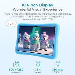 Планшет Oukitel OT6kids 10" HD+/4GB/64GB/ RK3562/8000mAh/ 5+2Мп/ WIFI Blue - мініатюра 7