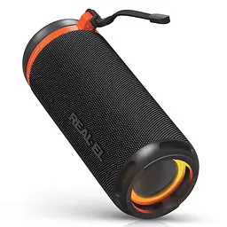 Портативная колонка REAL-EL RX711 10W Bluetooth TWS, RGB, Black