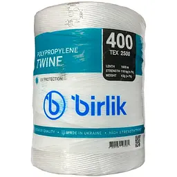 Шпагат поліпропіленовий Birlik 4 кг x 2500 ТЕХ -400 м/кг білий