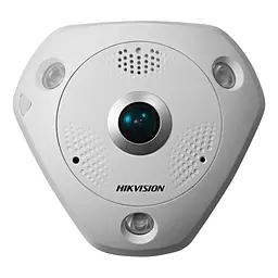 IP-відеокамера 12Mp Hikvision DS-2CD63C5G0E-IVS(B) f=2mm Fisheye, з 2 мікрофонами (99-00002781)