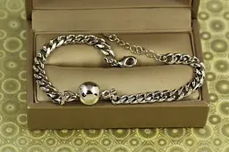 Браслет Xuping Jewelry панцирний гурмета з кулькою 17+2 см 5 мм сріблястий