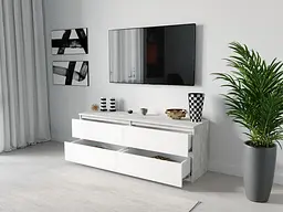 ТБ тумба Moreli ST-223 Ш1400/В530/Г400 Бетон-Білий - мініатюра 2