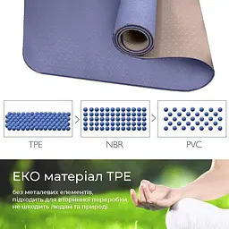 Килимок для йоги та фітнесу (PP-4150) PowerPlay 183х61х0,6 см fit0007490 - мініатюра 2