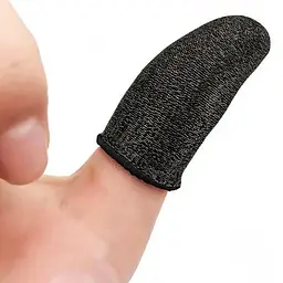 Напальчники ігрові Hoco GM4 Phantom Superconducting fiber mobile game finger cots Чорний / Срібний - мініатюра 3