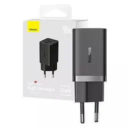 Зарядний пристрій Baseus GaN5 Pro 2*USB-C 40 W (CCGP180101) адаптер чорний - мініатюра 4