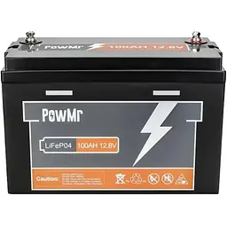 Акумулятор PowMr POW-100ah-12.8V LiFePO4 12.8 V 100ah 6000 циклів