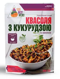 Готова друга страва Ego Best Menu Квасоля з кукурудзою та свининою 350г