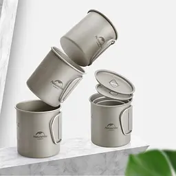Кружка титанова з ручкою 300 мл Naturehike NH20CJ005 - мініатюра 2