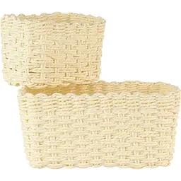 Кошик плетений МВМ My Home (MVM) TH-34 S 17х11х11 см білий (TH-34 S WHITE) - мініатюра 3
