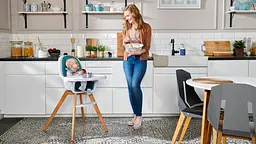 Стільчик для годування 2в1 KiderKraft Tixi Grey - мініатюра 7