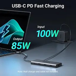 Док-станція USB3.2 Type-C --> HDMIx2,8K30Hz/4K60Hz/3xUSB-A/2xUSB-C 3.2/ RJ45/SD/TF/PD 100W CM639 - мініатюра 4