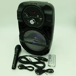 Акустична система акумуляторна бездротова Bluetooth колонка 6.5" радіо та мікрофон USB FM 15 Вт Lige A66 - мініатюра 5