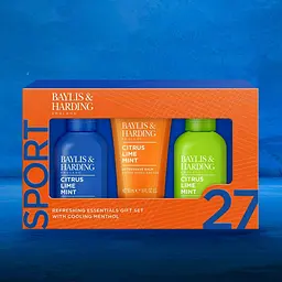Набір Baylis & Harding Sport 27 Citrus Lime & Mint: Шампунь-гель для душу 100 мл + Гель для вмивання 100 мл + Бальзам після гоління 50 мл - мініатюра 3