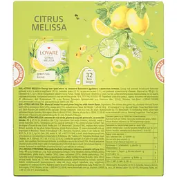 Бленд чаю трав'яного та зеленого Lovare Citrus Melissa 48 г (32 шт. х 1.5 г) - мініатюра 3
