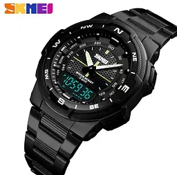Чоловічий наручний годинник Skmei Marshal Black VIP - мініатюра 2