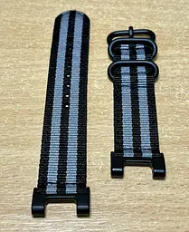 Нейлоновий ремінець Primo Traveller для годинника Xiaomi Amazfit T-Rex (A1918)/T-Rex Pro (A2013) Black Grey - мініатюра 3