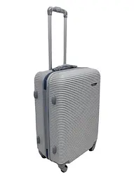 Валіза середня M ABS-пластик Milano bag 004 66×44×28,5см 75л Срібна