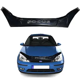 Дефлектор капоту мухобійка для Ford Focus I 1998-2004 Євро кріплення Voron Glass