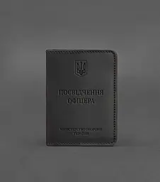 Шкіряна обкладинка для посвідчення офіцера 9.0 чорна Crazy Horse