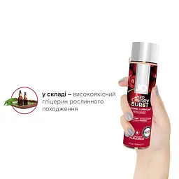 Змазка на водній основі JO H2O — Cherry Burst (120 мл) без цукру, рослинний гліцерин - мініатюра 4