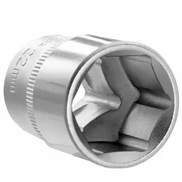 Насадка шестигранна коротка 1/2" 22мм CrV ULTRA (6070222) - мініатюра 6
