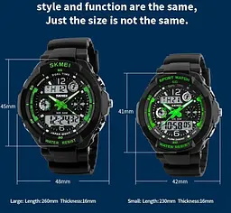 Годинник дитячий спортивний Skmei 1060 s-shock Зелений (2117869406) - мініатюра 3