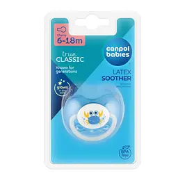 Латексна кругла пустушка Canpol Babies Nature 6–18 місяців блакитна (22/607) - мініатюра 4