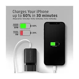 Зарядний пристрій AXAGON 1xUSB QC4.0 + 1xUSB-C PD30W PPS black (ACU-PQ30) - мініатюра 9