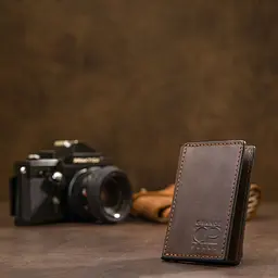 Маленький шкіряний картхолдер Grande Pelle 11503 коричневий - мініатюра 8