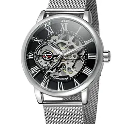 Чоловічий наручний годинник Forsining Aston Silver - мініатюра 2