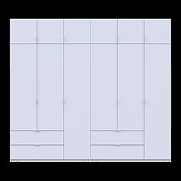 Розпашна Шафа для одягу Doros Лукас Білий 3+3 ДСП 270х50х240 (42005114) - мініатюра 4
