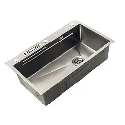 Кухонна мийка Mixxus Premium MH7545-SET-05 Nano-Silver MX9634, Нержавіюча сталь - мініатюра 3