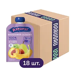 Пюре Карапуз Pouch Фруктовый салатик 1.8 кг (18 шт. х 100 г)