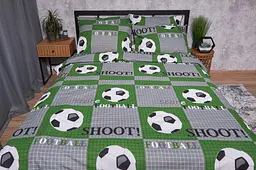 Комплект постільної білизни Moon&Star Бязь Gold Люкс Football Дитячий 110x140 см наволочки 2x50x70 см - мініатюра 2