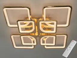 Стельова LED-люстра Diasha 8060/4+4G 135W, Ø60×14 см, 3 кольори світла, диммер, пульт - мініатюра 2