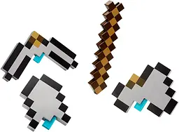 Набір 3 в 1 (кирка / лопата / сокира) Майнкрафт Minecraft 34 см Оригінал - мініатюра 2