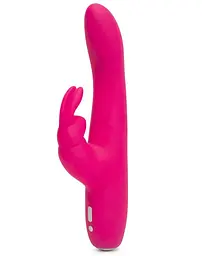 Вибратор Happy Rabbit Slimline Curve кролик с тонким стволом, 24.1х3.4 см