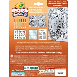Набір для творчості Crayola Pops 3D Activity Set Динозаври з 7 фломастерами (04-2800) - мініатюра 2