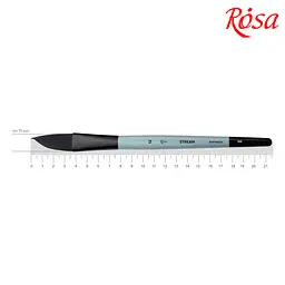 Пензель синтетика саблевидна плоска даггер STREAM 143 № 12 коротка ручка ROSA