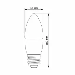 Лампочка Videx LED C37e 7W E27 3000K 220V (VL-C37e-07273) - мініатюра 3